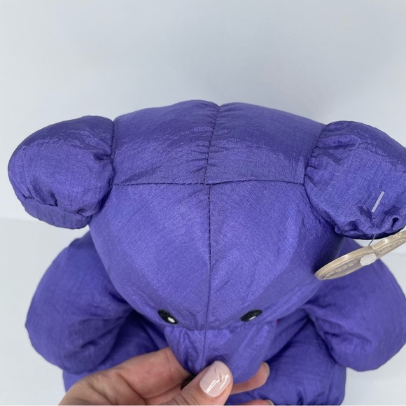 Summit  VTG 1992 Heartwarmers Purple Bear Pink Puffalump Style Nylon With Tag - Picture 10 of 10